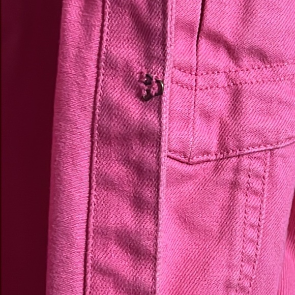 Perfect by Carson Kressley Ladies Denim Jacket - Size Large - Pink - Picture 4 of 9
